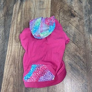 East Side Collection Pink Dog Hooded T-shirt Size XS